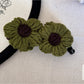 Beau - Knitted Flower Shaped Banana Hair Clip