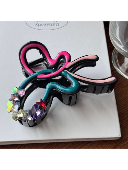 Beau - Elegant Bow Hair Clip with Rhinestones