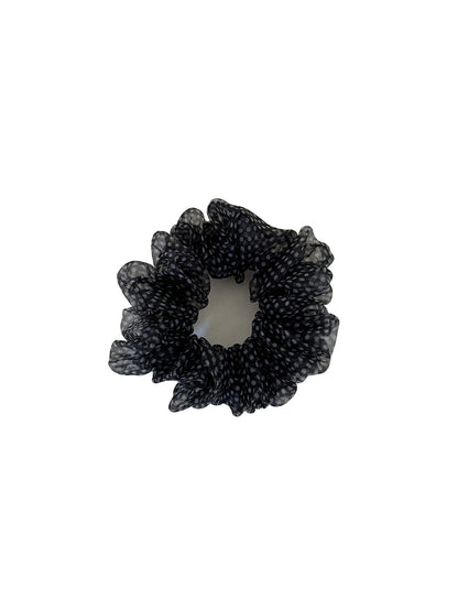 Gifty - Polka Dot Mesh Polyester High Elastic Hair Tie