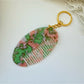 Keypus - Oval Leopard Print Comb Keychain