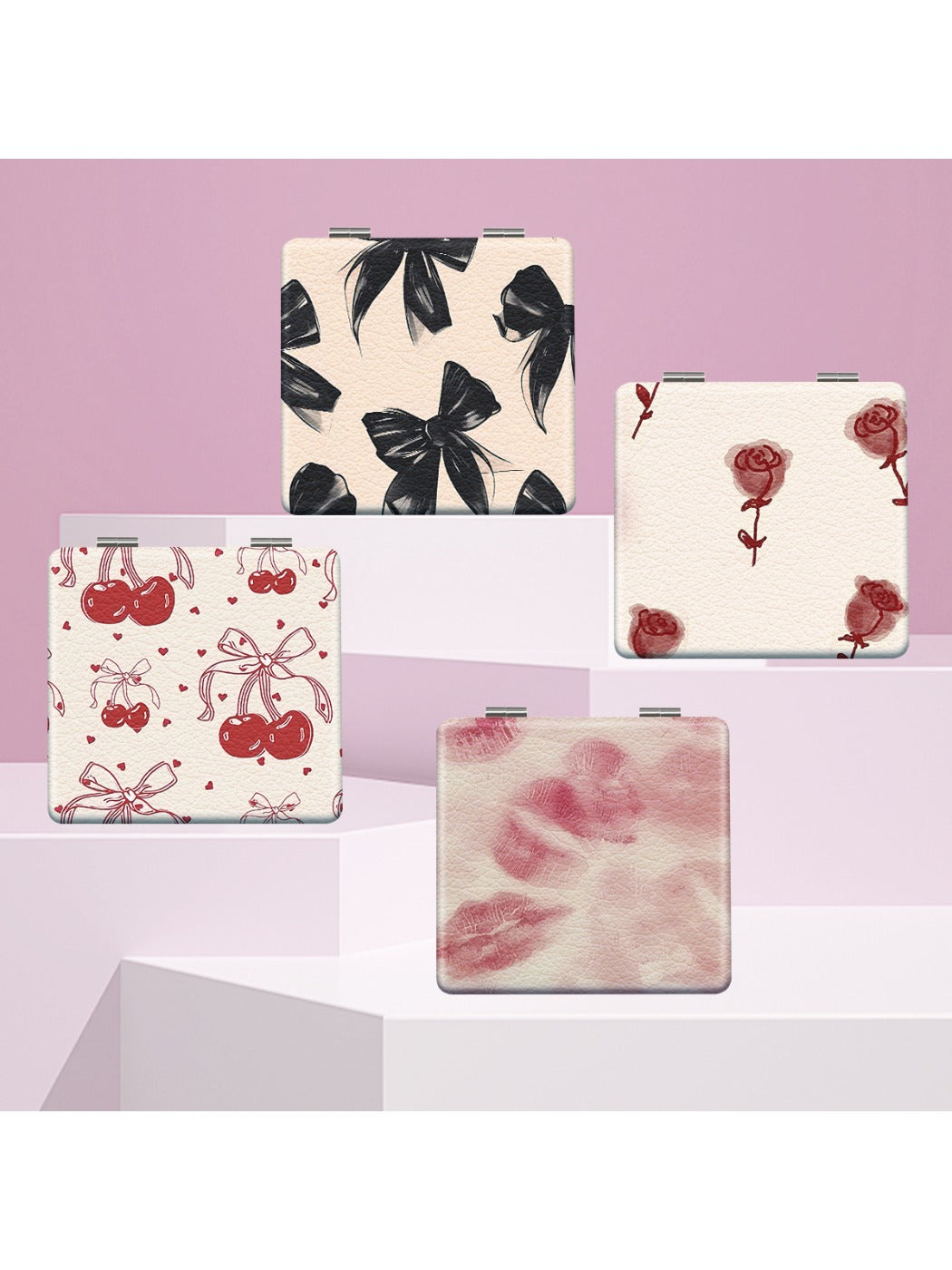 Mirroray - Whimsical Illustrated Square Compact Mirror