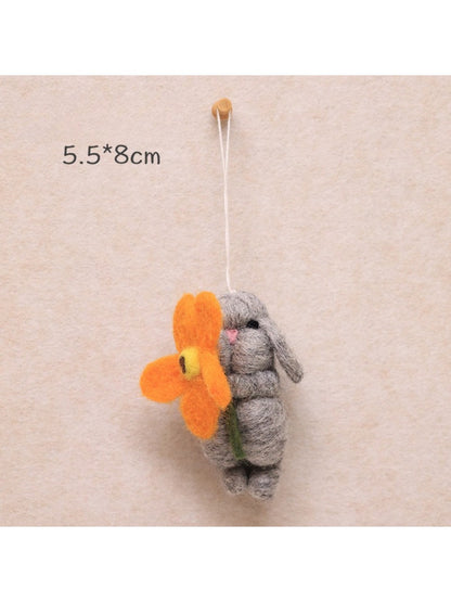 Feltery - Cute 3D Bunny Plush Keychain Bag Charm