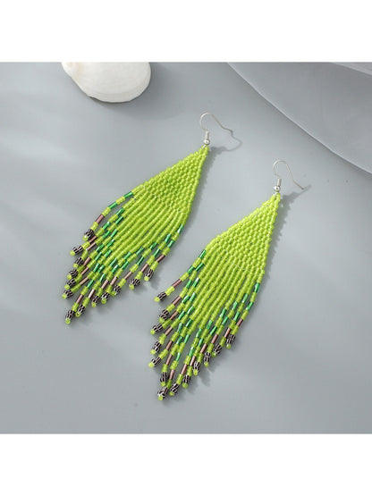 Earedge - Seed Bead Fringe Earrings