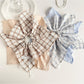 Gifty - Plaid Lace Bow Ponytail Hair Scrunchie