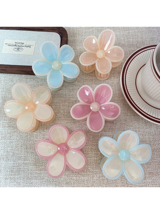 Beau - Sweet Floral Acrylic Alloy Hair Claw Clip