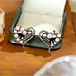 Earedge - Vintage Luxe Heart Stud Earrings