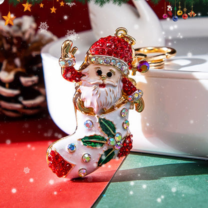 Keypus - Cartoon Santa Claus Stocking Christmas Keychain