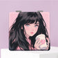 Mirroray - Cute Girl Print Folding Makeup Mirror