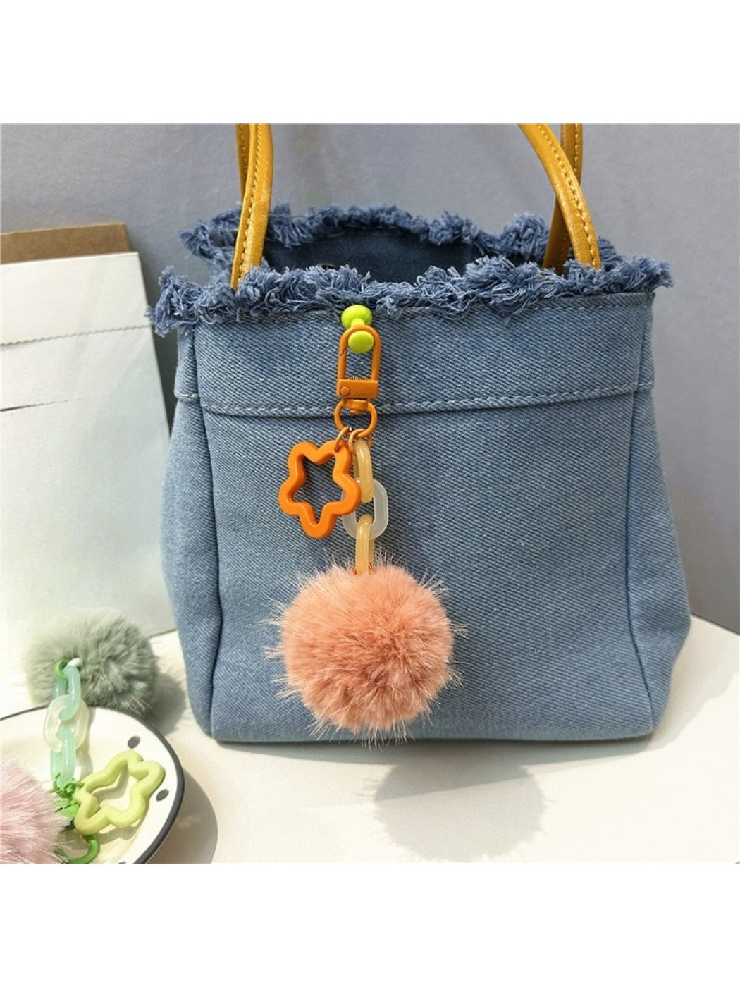 Keypus - Single Pompom Bag Charm Keychain