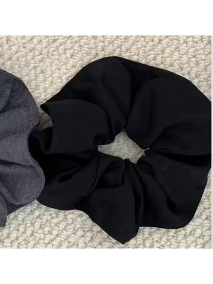 Gifty - Simple Ruffled Polyester Fabric Hair Scrunchie