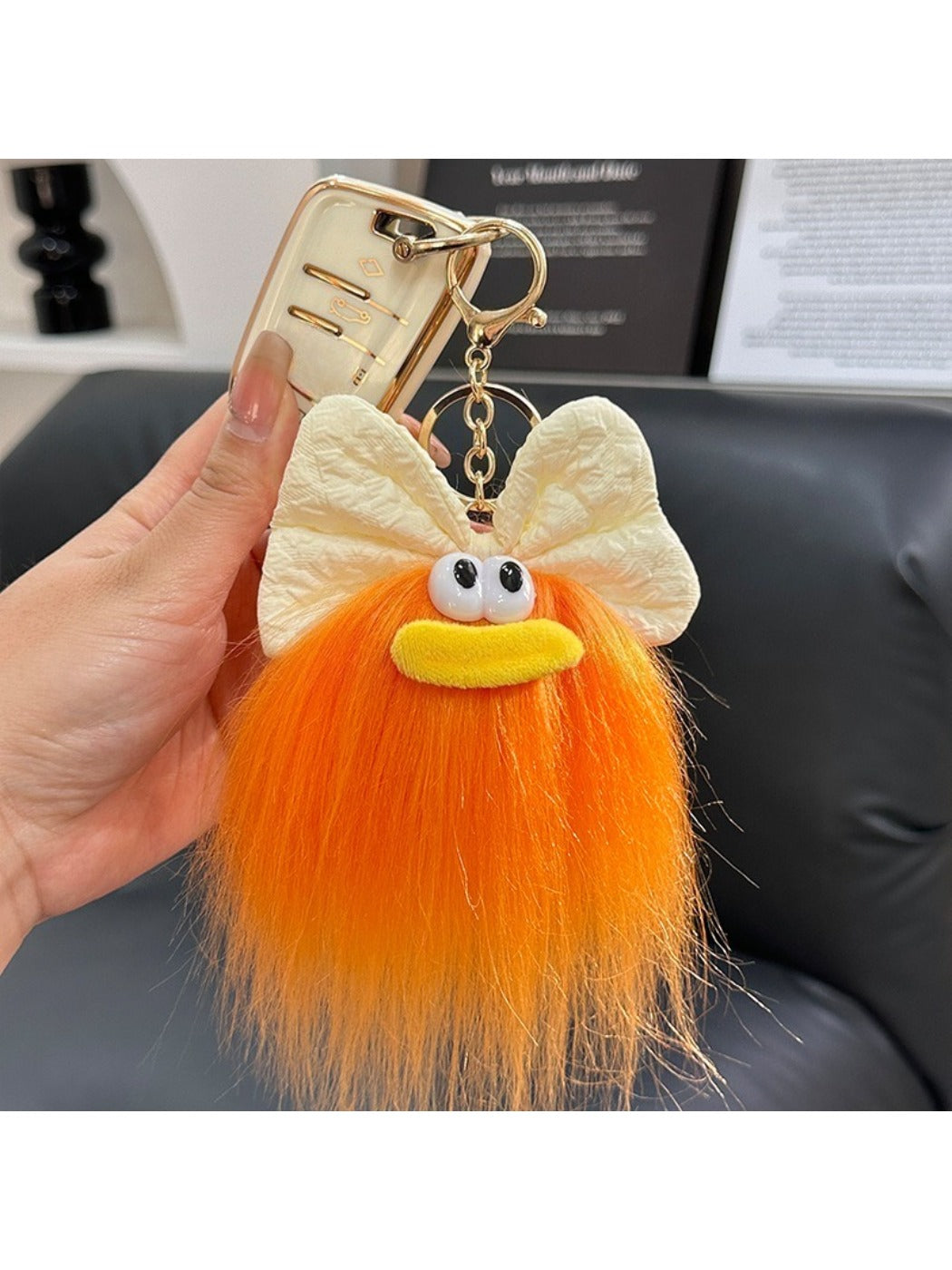 Keypus - Long Hair Monster Keychain