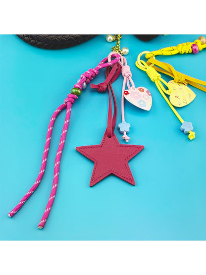 Keypus - Star Shaped PVC Pendant Bag Charm Keychain