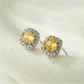 Earedge - Minimal Geometric Square Alloy Stud Earrings