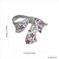 Brovia - Elegant Bow Detail Silver Tone Brooch