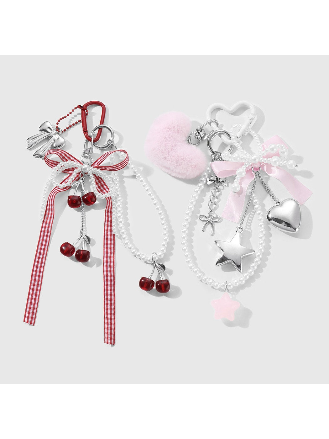 Keypus - Y2K Sweet Bow Cherry Bag Charm Keychain