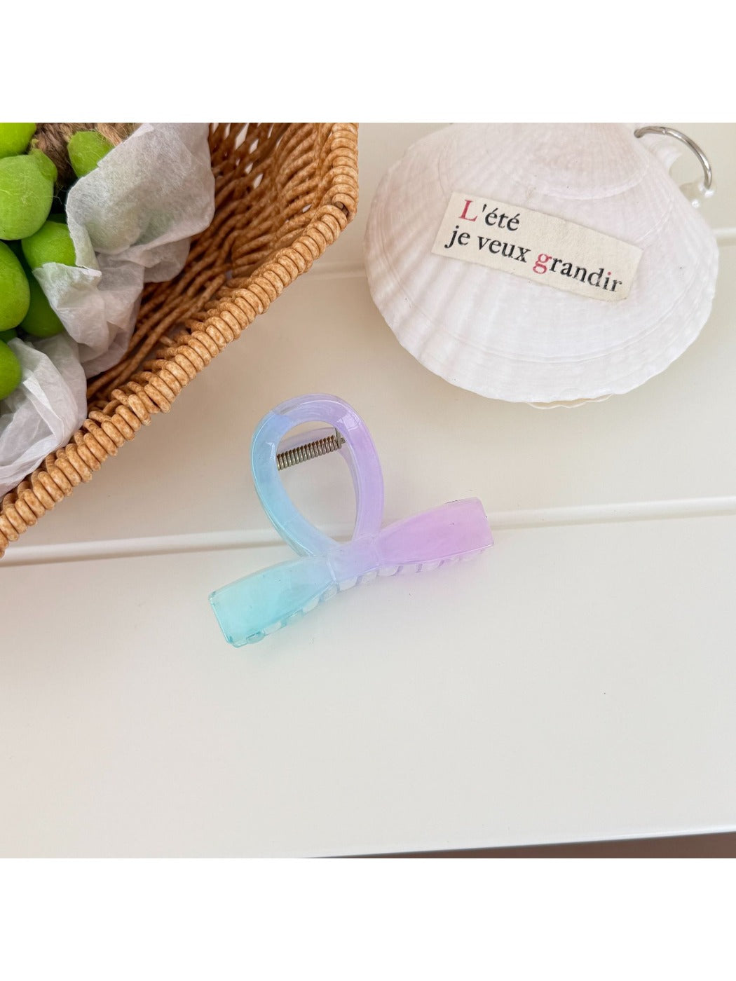 Beau - Sweet Bow Design Gradient Claw Clip
