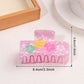 Beau - Sweet Style Pink Flower Pattern Claw Clip
