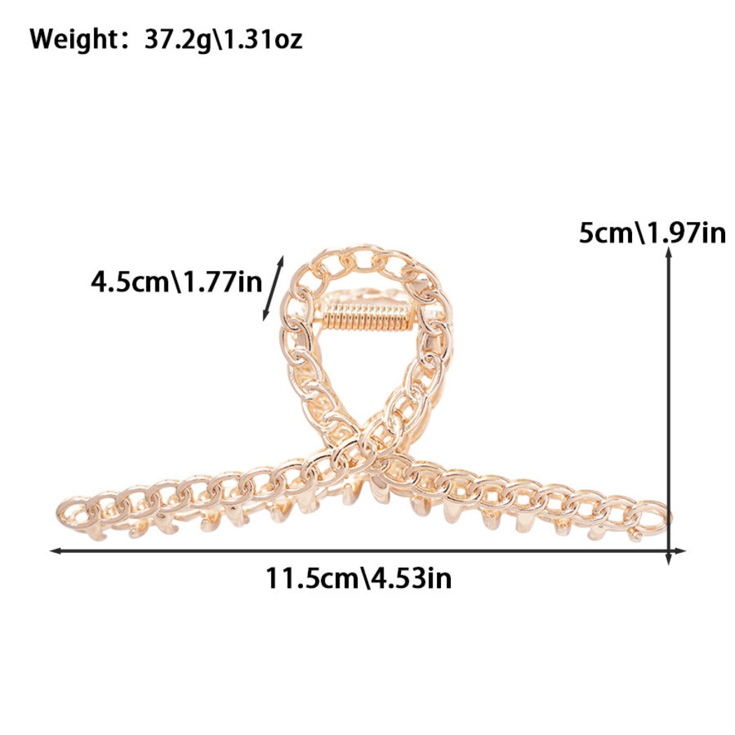 Beau - Chain-Link Open Frame Hair Claw