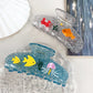 Beau - Translucent Acetate Ocean Motif Claw Clip