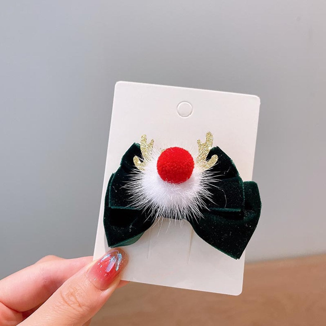 Beau - Bright Christmas Theme Bow Decorative Hair Clip