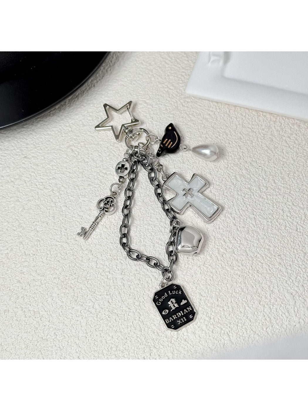 Keypus - Punk Cross Charm Chain Keychain