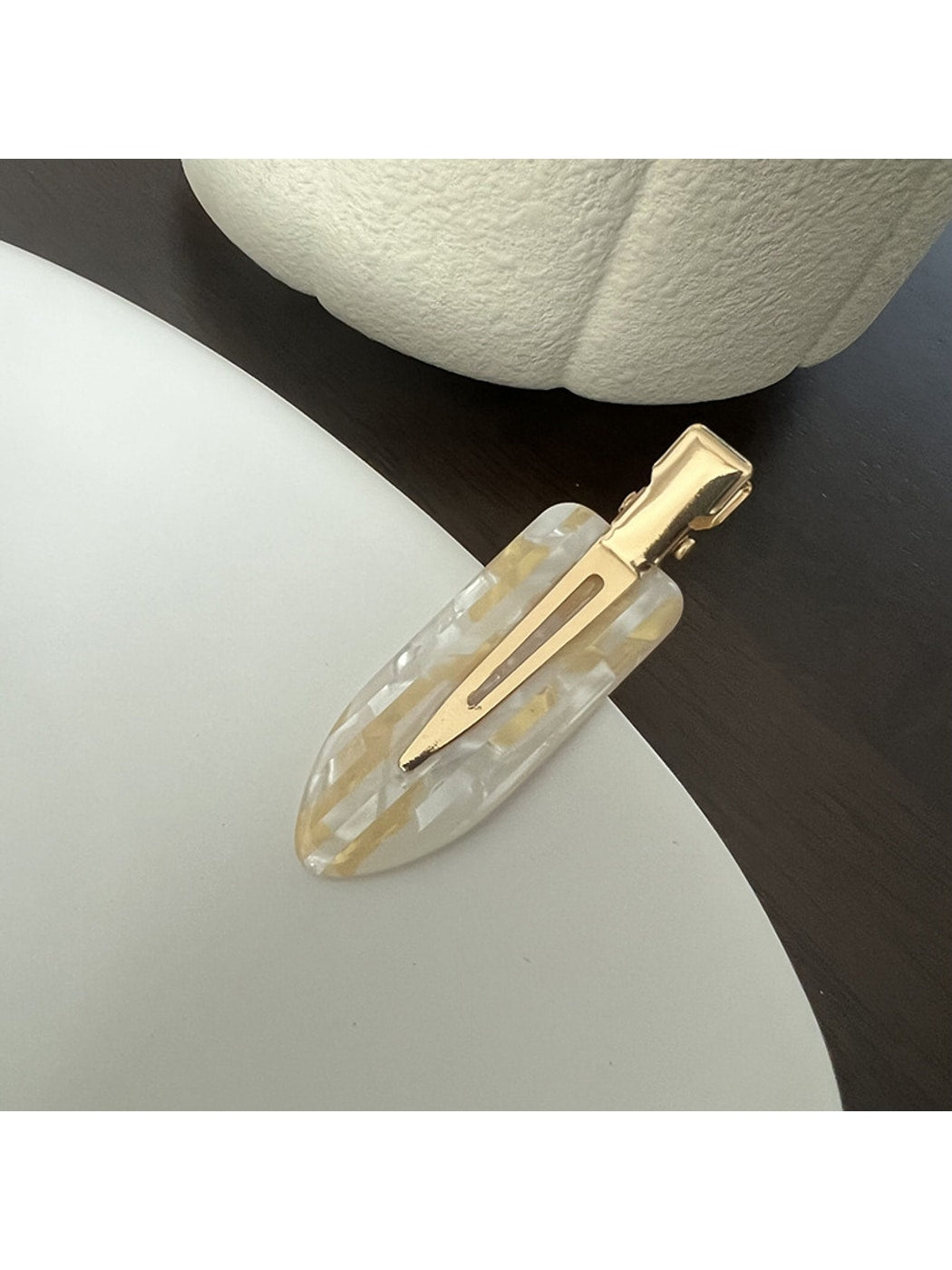 Beau - Geometric Acetate Side Bangs Styling Hair Clip