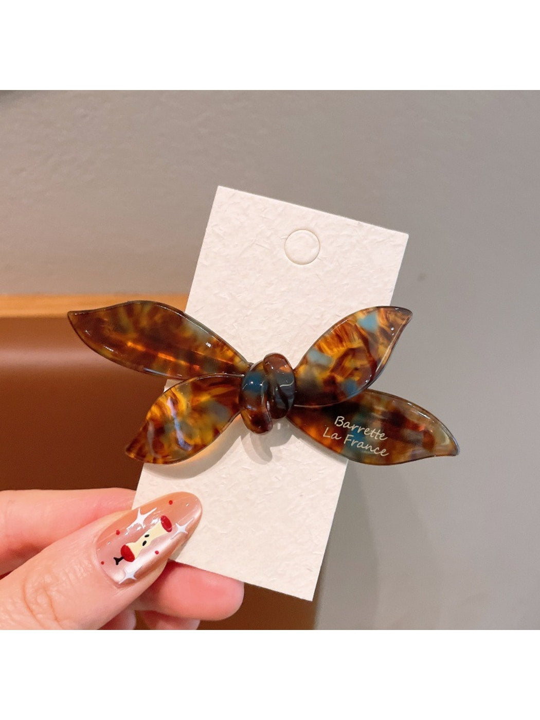 Beau - Acetate Fiber Butterfly Bow Spring Hair Clip