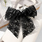 Keypus - Halloween Black Lace Bow Keychain