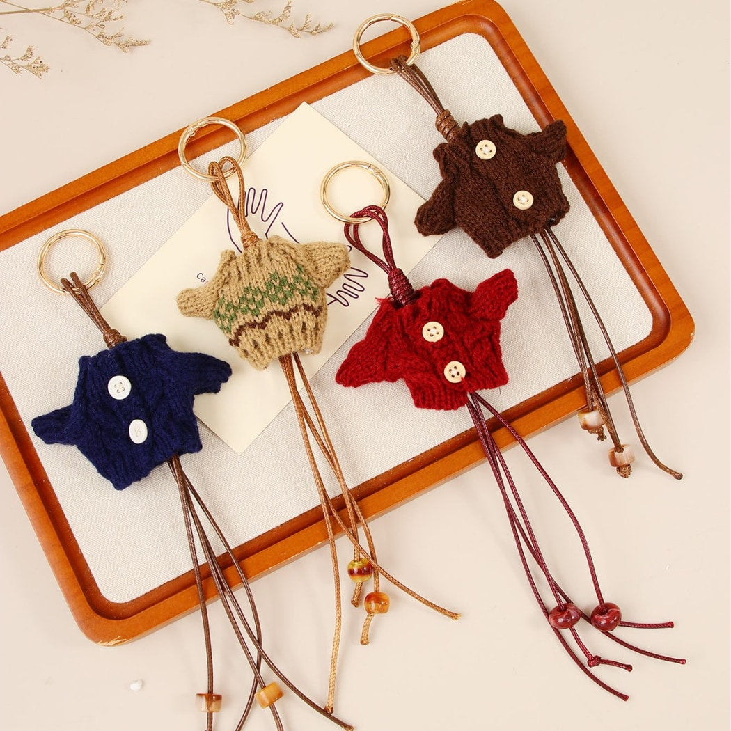 Keypus - Retro Sweater Mini Doll Alloy Keychain