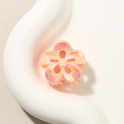 Beau - Glossy Petal Openwork PS Flower Claw Clip