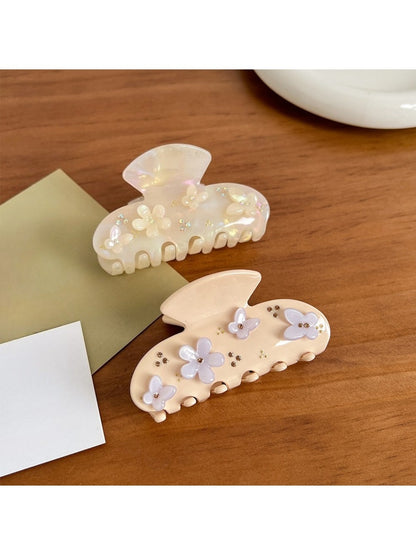 Beau - Cute Floral Print Hair Claw Clip