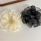 Gifty - Beaded Organza Layered Ruffled Hair Scrunchie