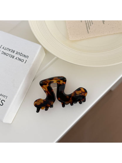 Beau - Geometric Acetate Curved Claw Hair Clip