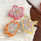 Side view of Beau vintage leaf shaped hair claw clip highlighting curved design
