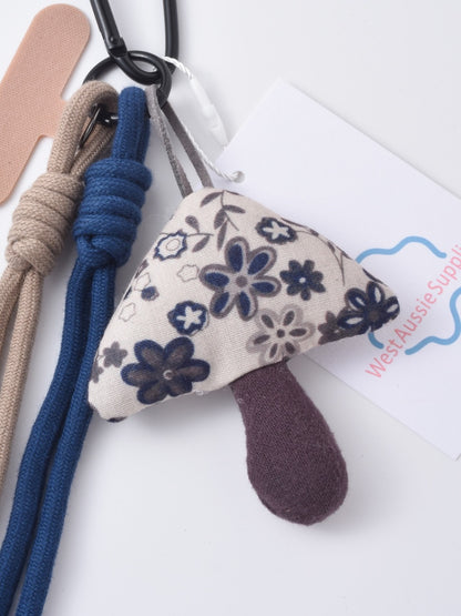 Keypus - Printed Patterns Purple Mushroom Shape Keychain
