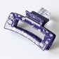 Beau - Square Hollow Floral Print Hair Claw Clip