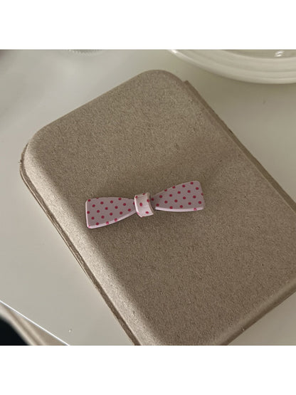 Beau - Pink Polka Dot Hair Claw Clip
