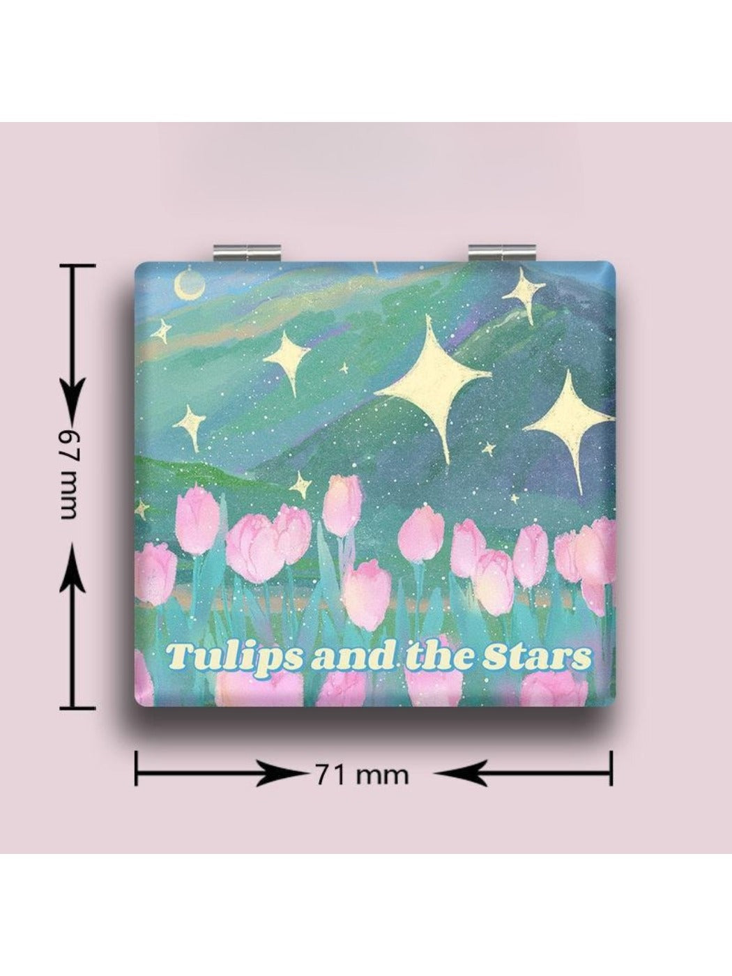 Mirroray - Simple Tulip Patterned Square Vanity Mirror