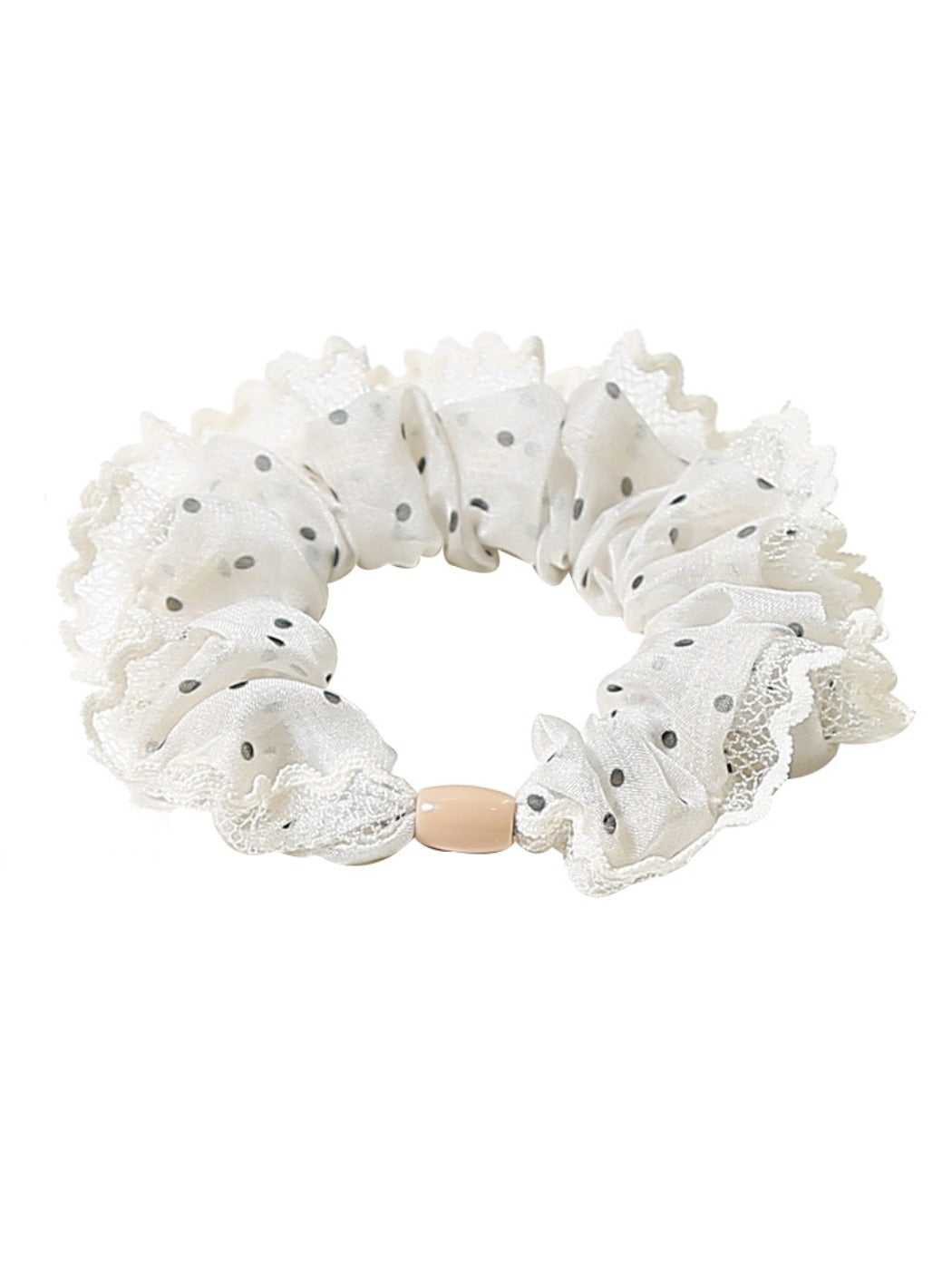Gifty - Chic Lace Polka Dot Scrunchies