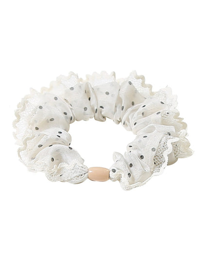 Gifty - Chic Lace Polka Dot Scrunchies