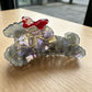 Beau - Bow Dog Design Scalloped Claw Clip