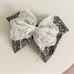 Beau - Layered Floral Bow Lace Detail Claw Clip