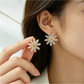 Earedge - Sweet Daisy Flower Stud Alloy Earrings Style