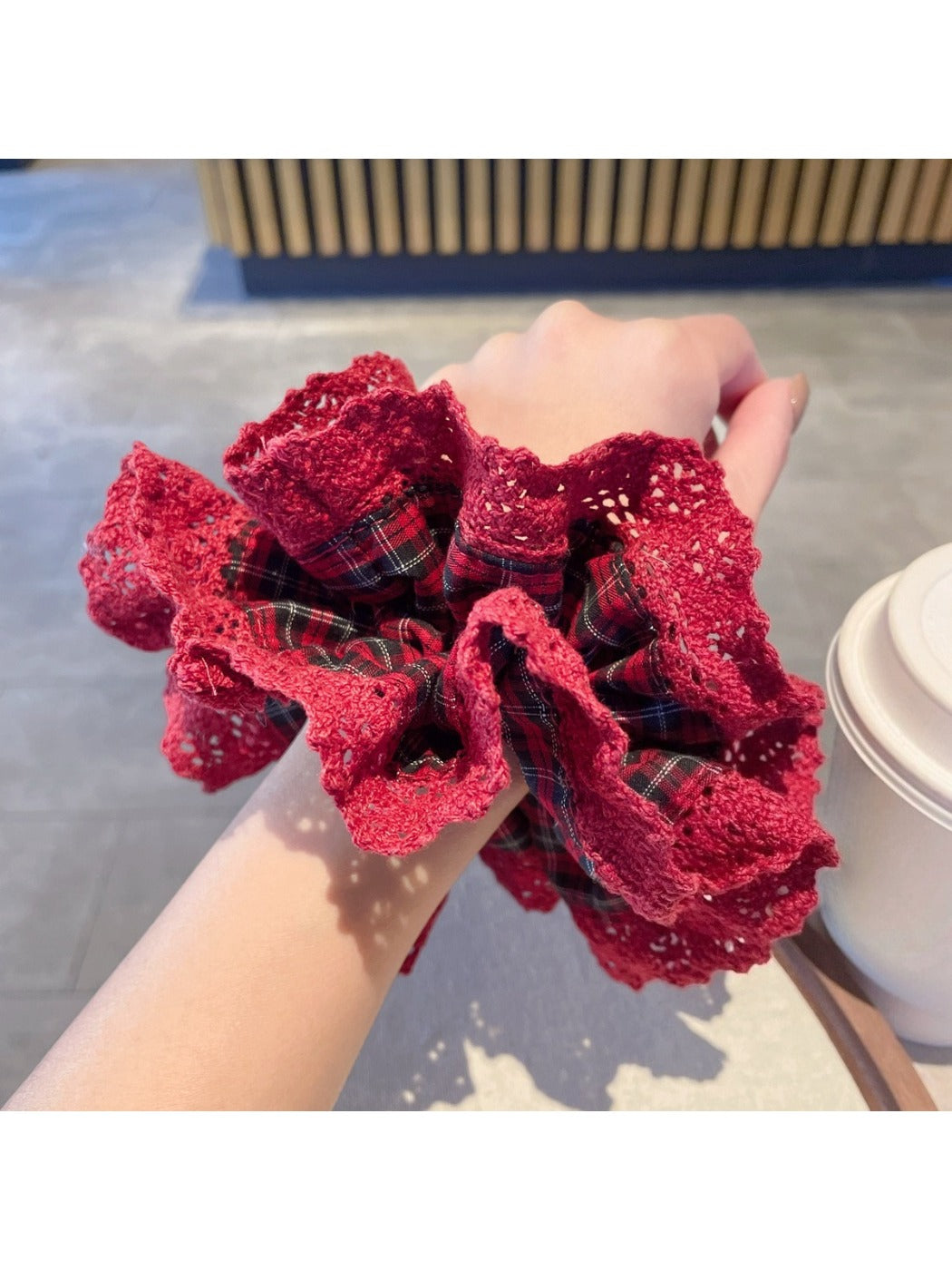Gifty - Autumn/Winter Red Voluminous Scrunchie