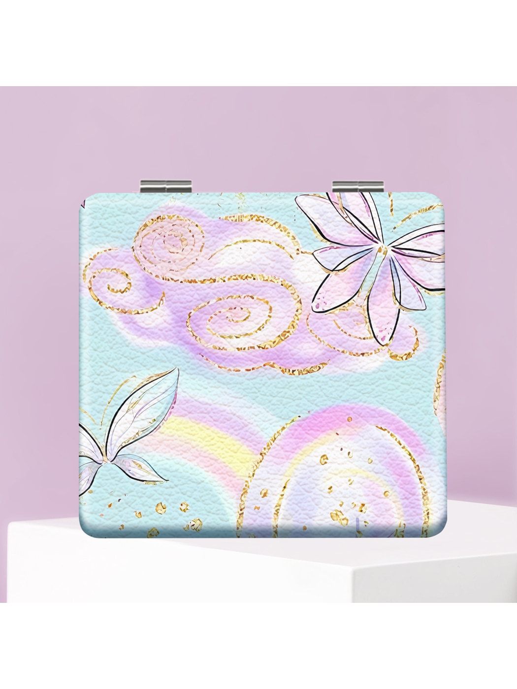 Mirroray - Y2K Floral Pattern Folding Makeup Mirror