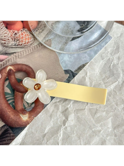 Beau - Solid Color Floral Hair Clip