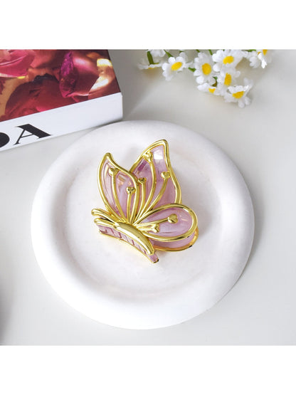 Beau - Gold Edge Butterfly Decorative Plastic Claw Clip