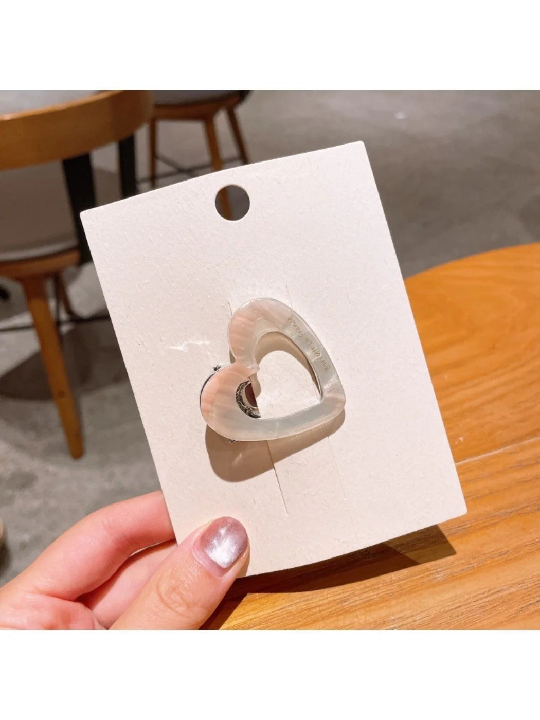 Beau - Beautiful Heart Shaped Acetate Hair Clip