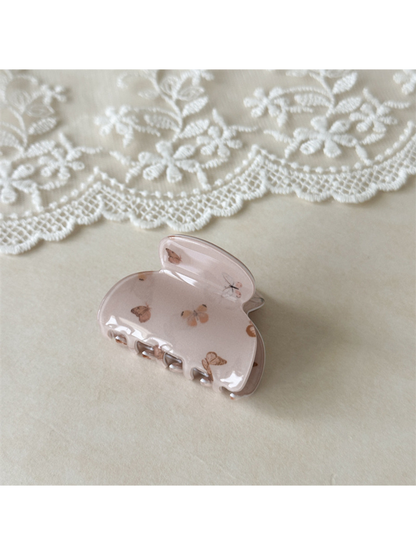 Beau - Butterfly Print Glossy PVC Claw Clip