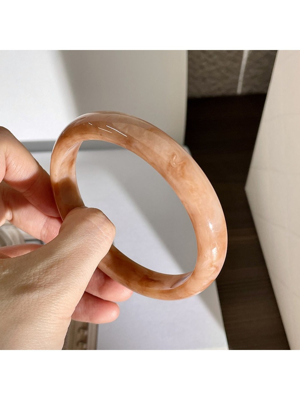 Lovra vintage ombre wide cuff bangle bracelet with gradient from dark to light